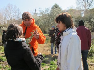 Sébastien Guéret (en orange) pendant une formation.