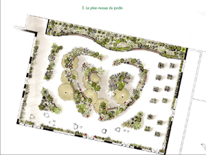 Le projet proposé par la paysagiste Laurence Garfield.