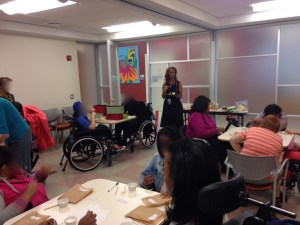 Avec de jeunes femmes handicapees du WID (womens initiative for disability) du NYU langone medical center.