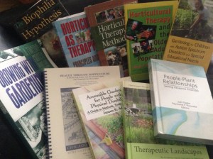 Aperçu de la bibliothèque de l'hortithérapeute